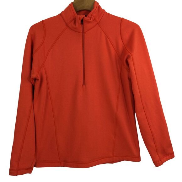 Obermeyer Womens Marathon 1/4 Zip Collared Long Sleeve Jacket Orange Small - Picture 1 of 11